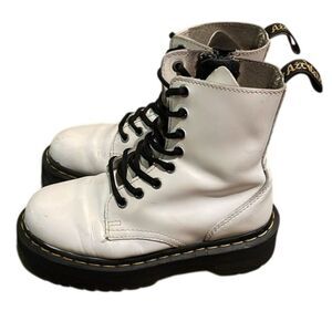 Dr Martens White Jadon Leather Boot Unisex Size 5W 4M EU36